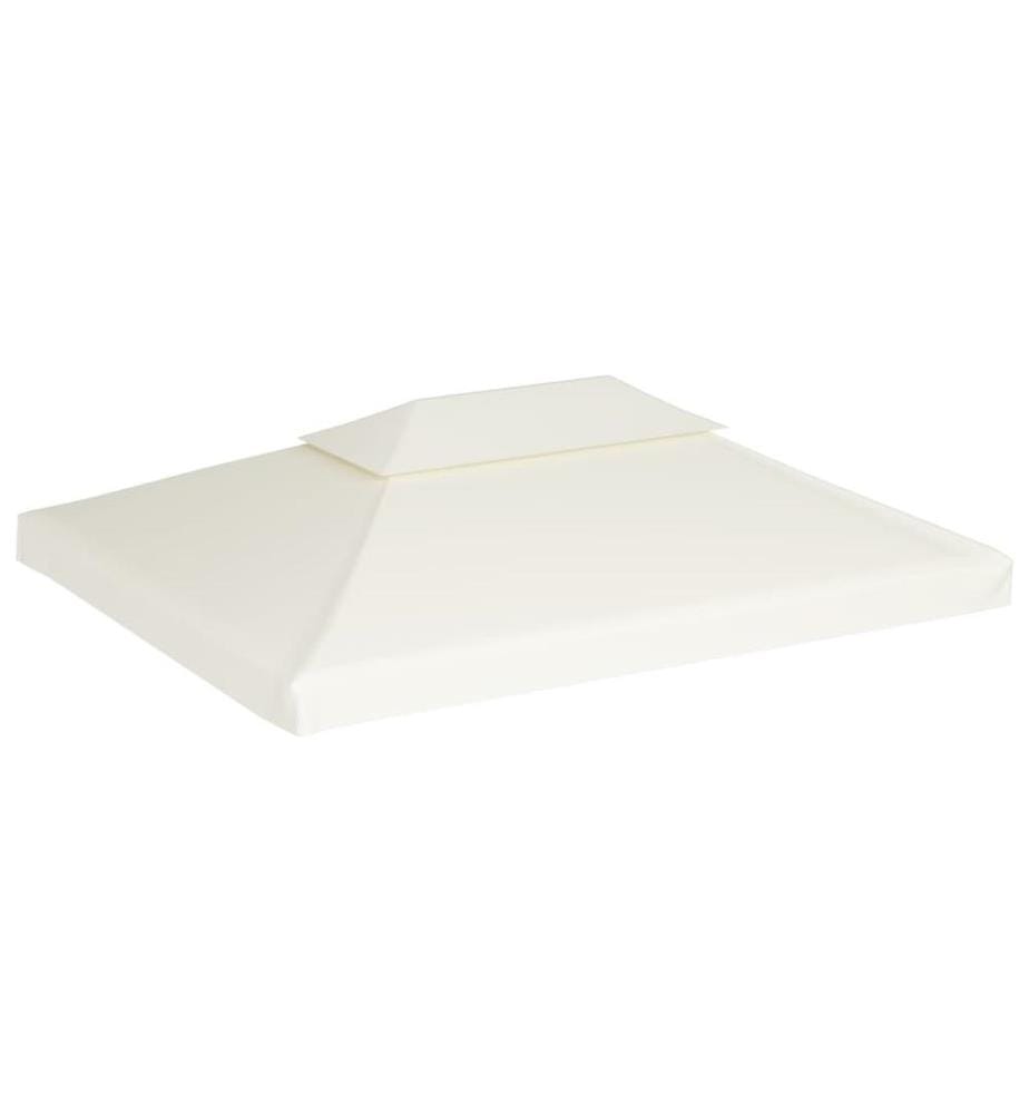 Recouvrement de remplacement d'auvent 310 g/m² Blanc crème 3x4m