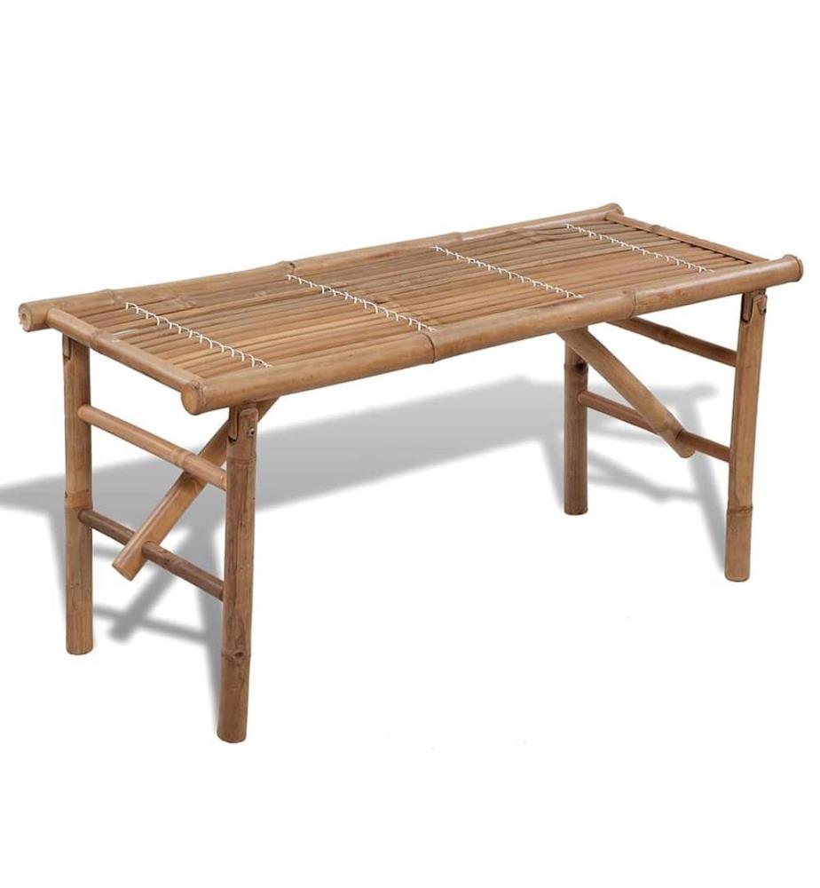 Banc de jardin pliable 118 cm Bambou