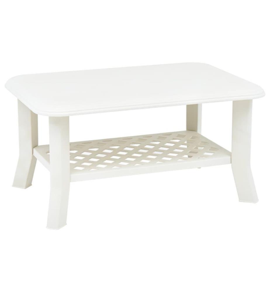 Couchtisch Weiss 90 x 60 x 46 cm Kunststoff