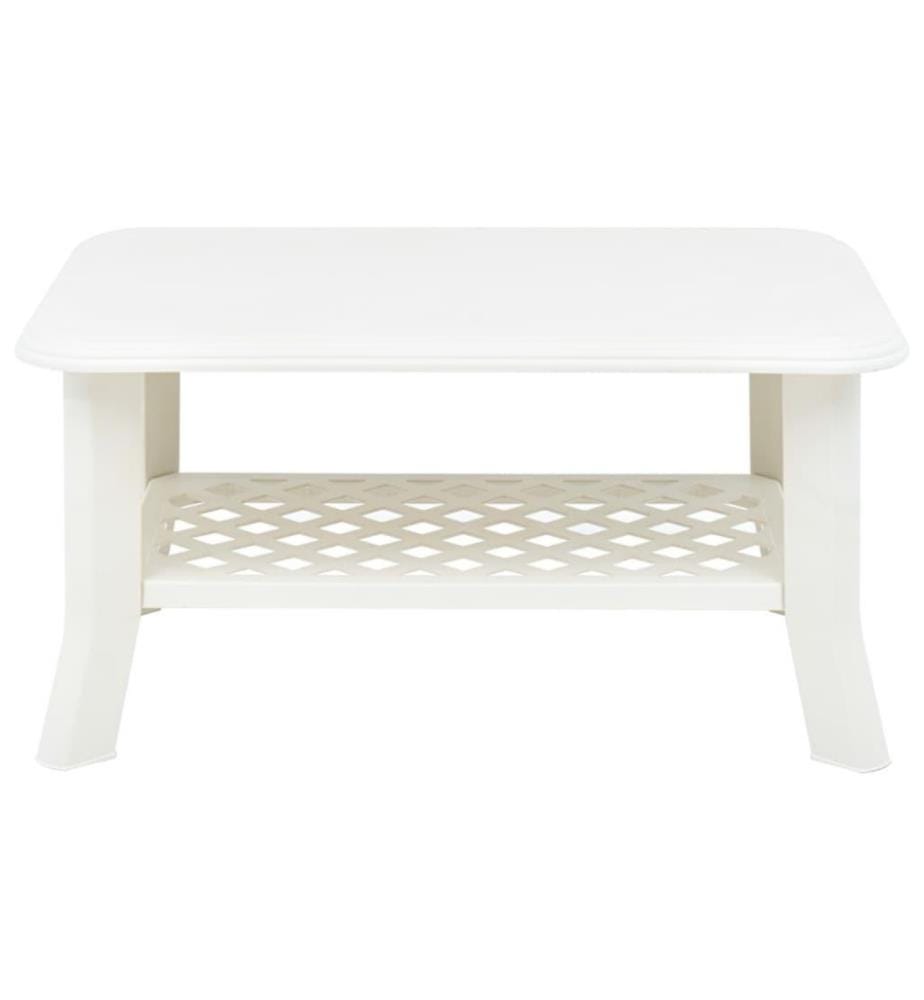 Couchtisch Weiss 90 x 60 x 46 cm Kunststoff