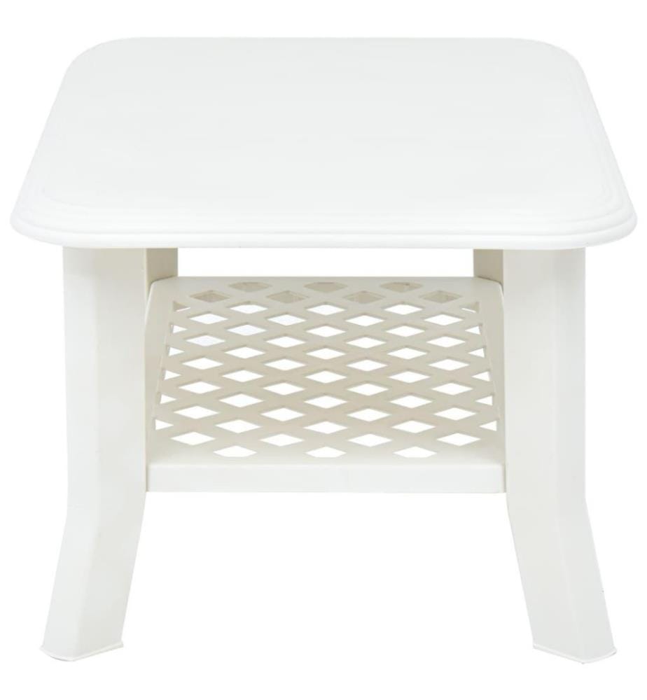 Couchtisch Weiss 90 x 60 x 46 cm Kunststoff