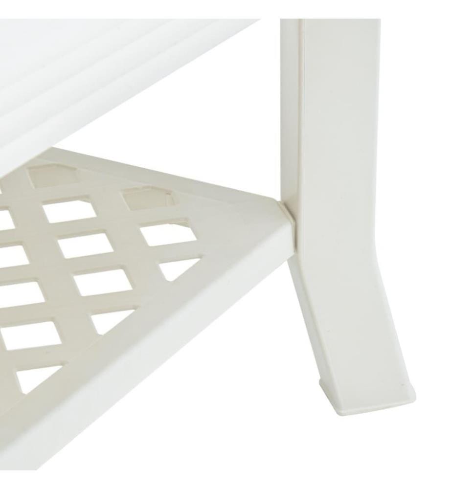 Couchtisch Weiss 90 x 60 x 46 cm Kunststoff