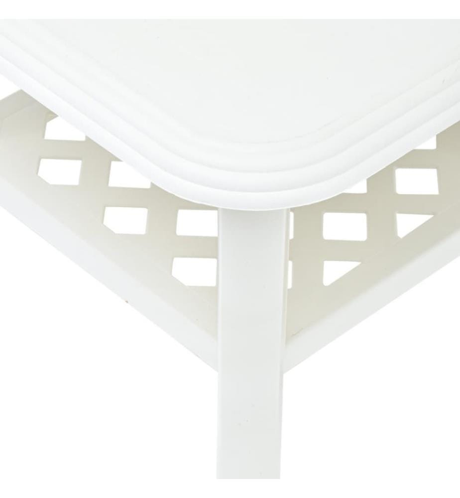 Couchtisch Weiss 90 x 60 x 46 cm Kunststoff