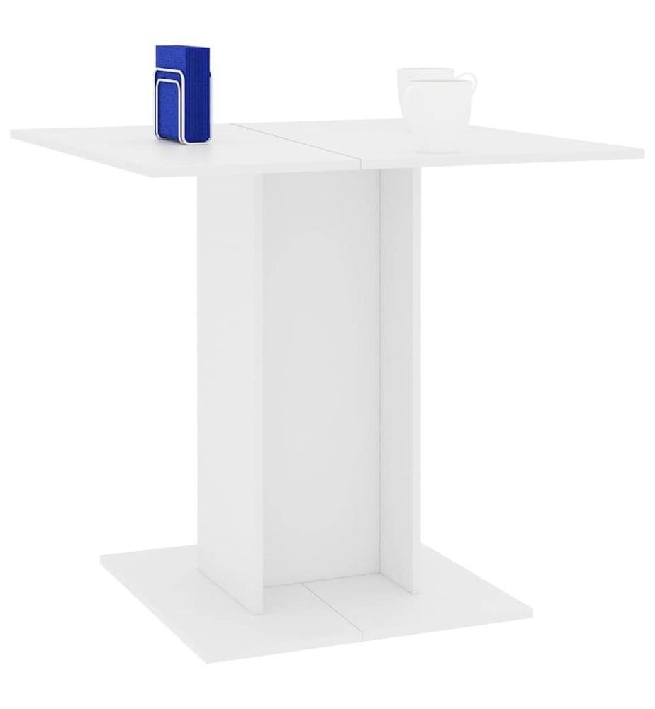 Esstisch Weiss 80x80x75 cm Holzwerkstoff