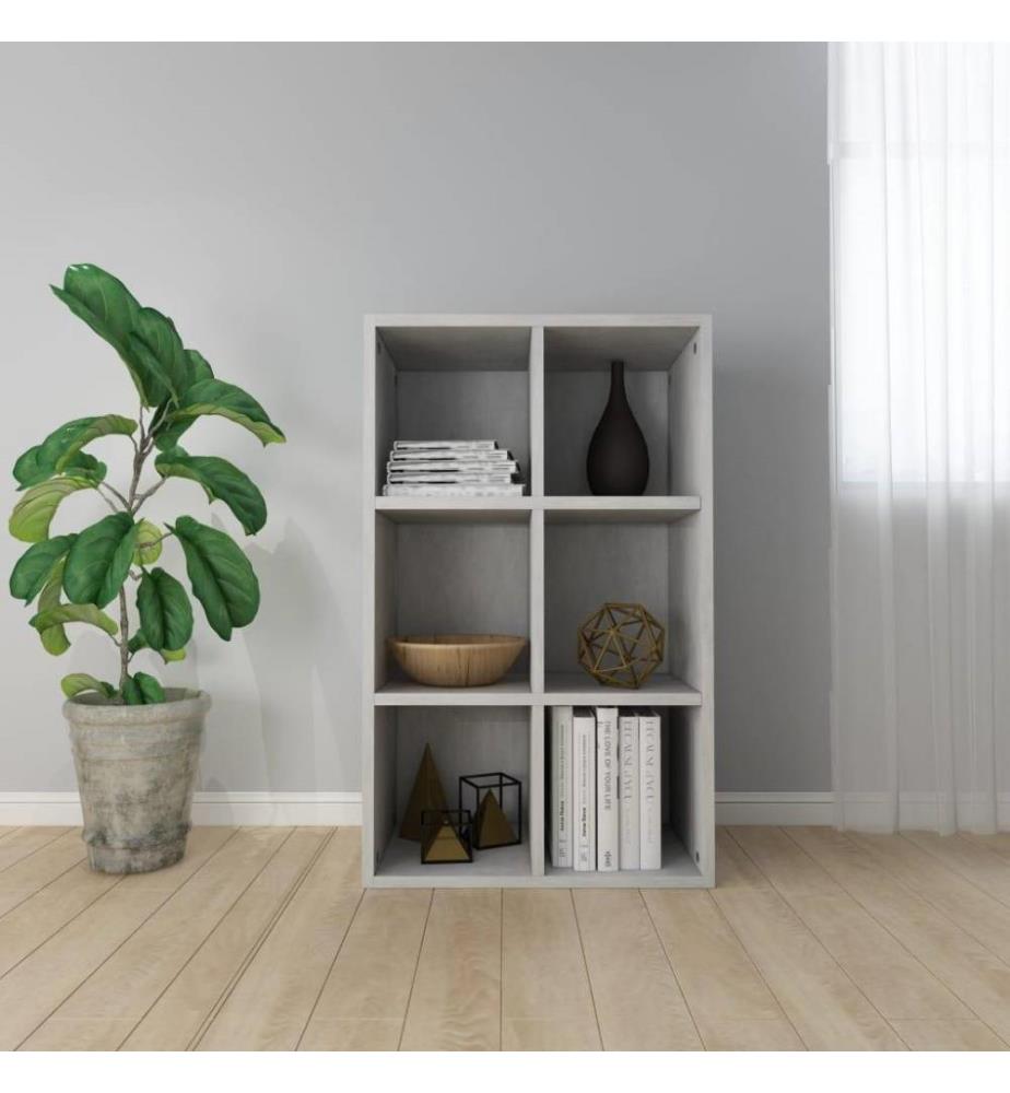 Bücherregal/Sideboard Betongrau 66x30x97,8 cm Holzwerkstoff