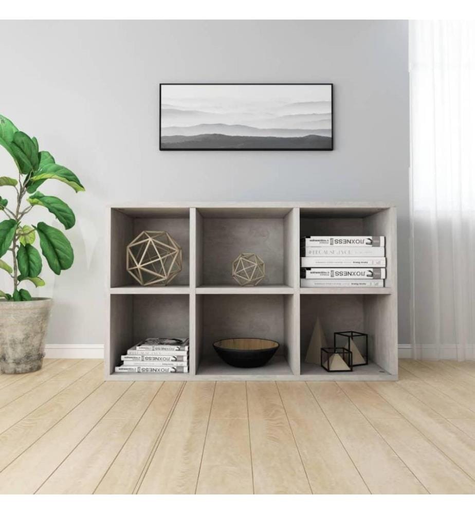 Bücherregal/Sideboard Betongrau 66x30x97,8 cm Holzwerkstoff