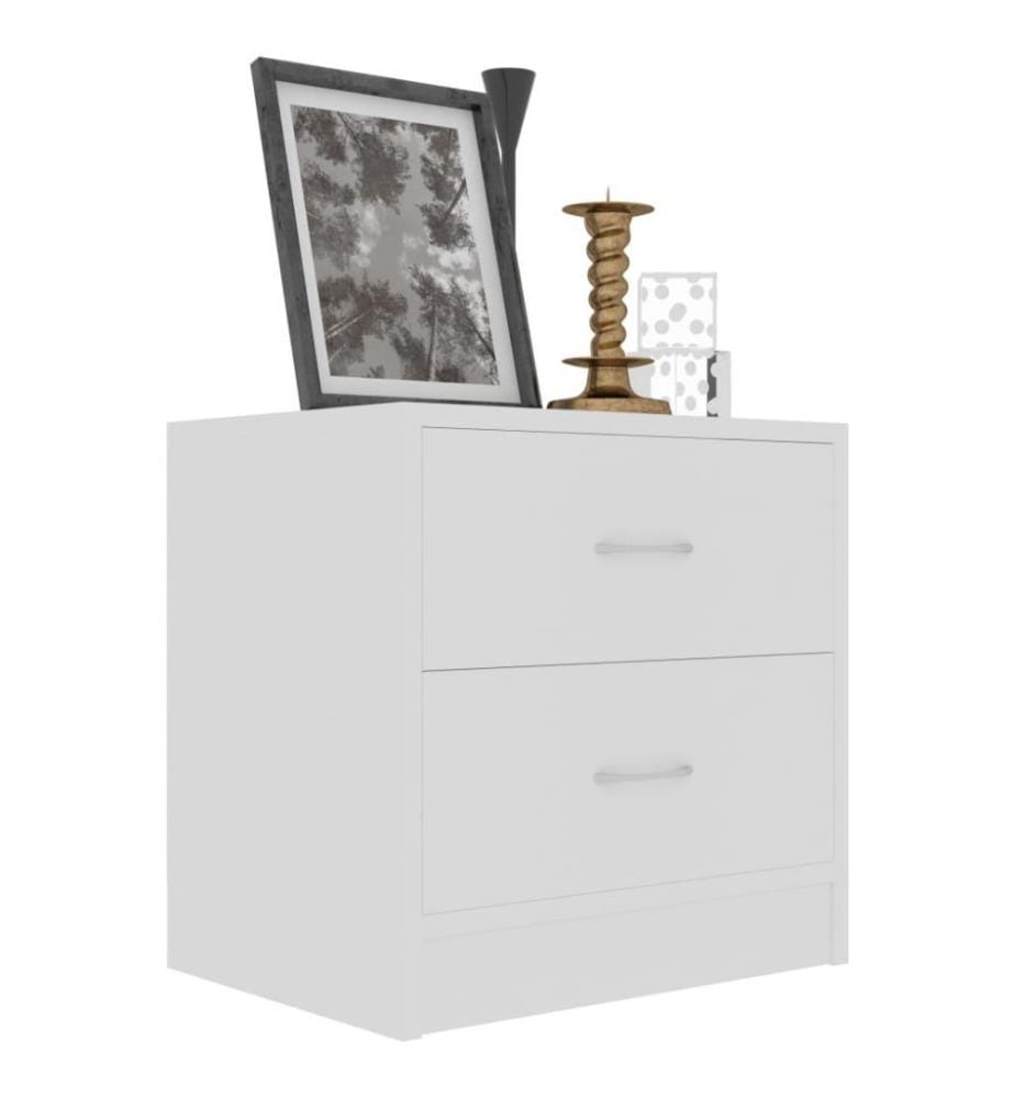 Nachttische 2 Stk. Weiss 40x30x40 cm Holzwerkstoff