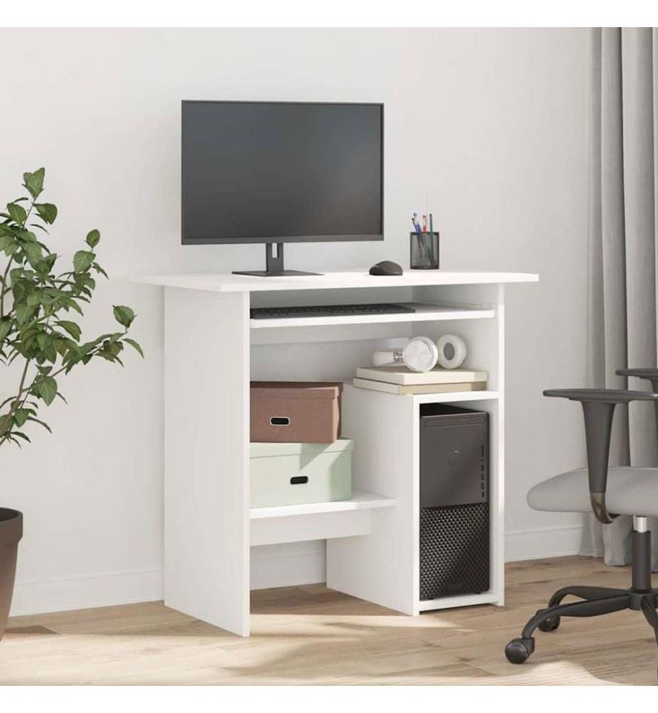 Bureau Blanc 80x45x74 cm Bois d'ingénierie