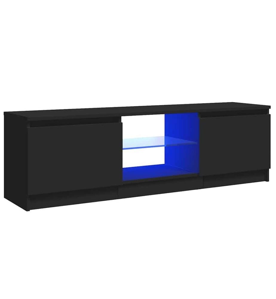 TV-Schrank mit LED-Leuchten Schwarz 120x30x36 cm