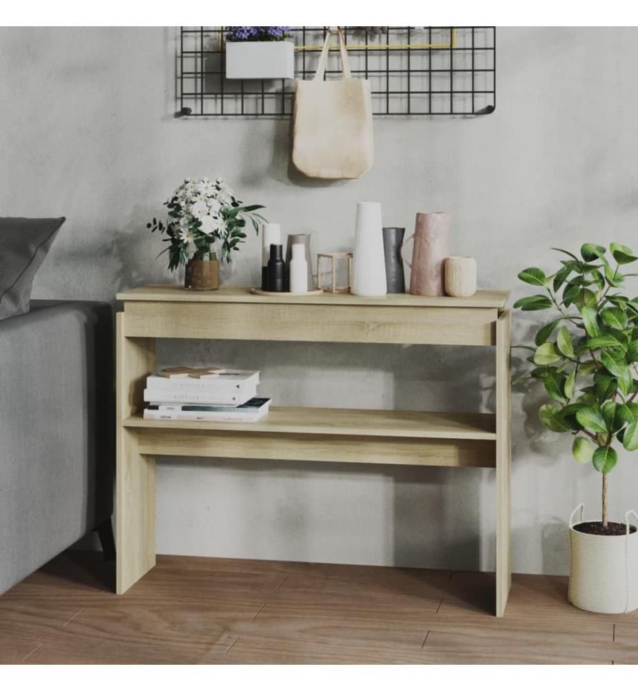 Konsolentisch Sonoma-Eiche 102x30x80 cm Holzwerkstoff