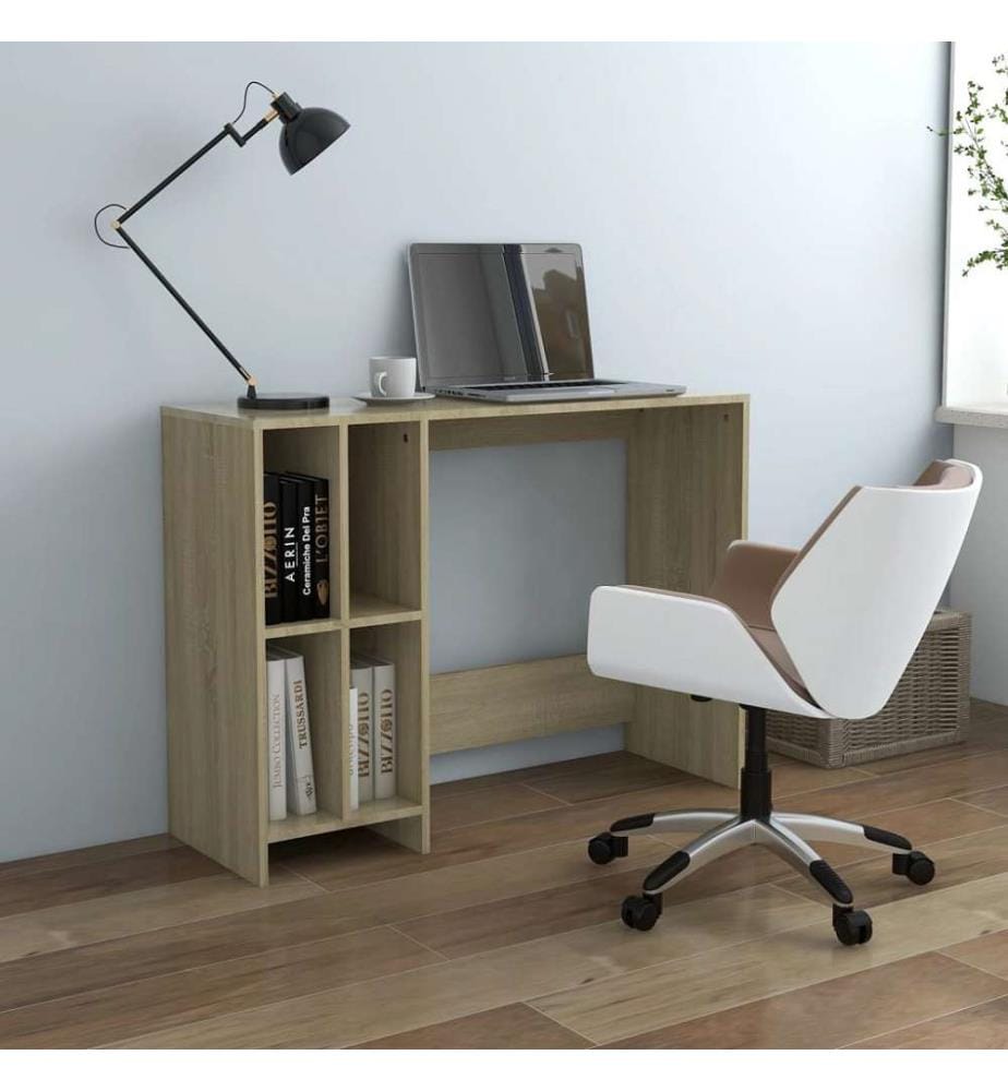 Bureau d'ordinateur portable chêne sonoma bois d'ingénierie
