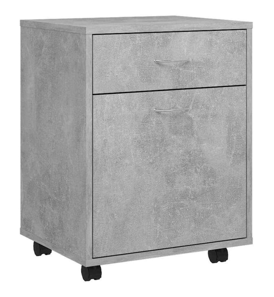 Rollschrank Betongrau 45x38x54 cm Holzwerkstoff