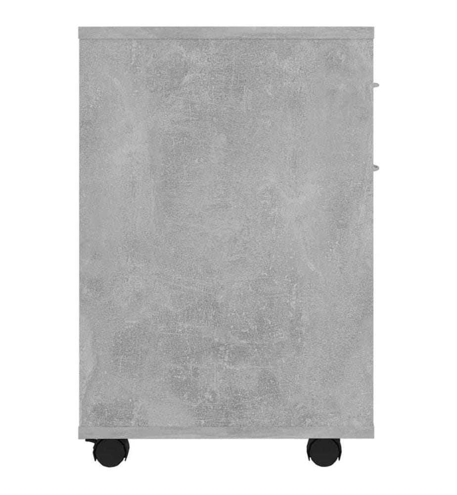 Rollschrank Betongrau 45x38x54 cm Holzwerkstoff