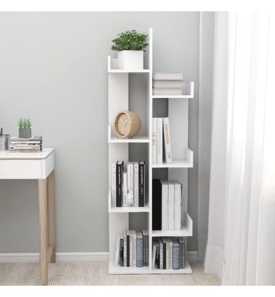 vBücherregal Weiss 48x25,5x140 cm Holzwerkstoff