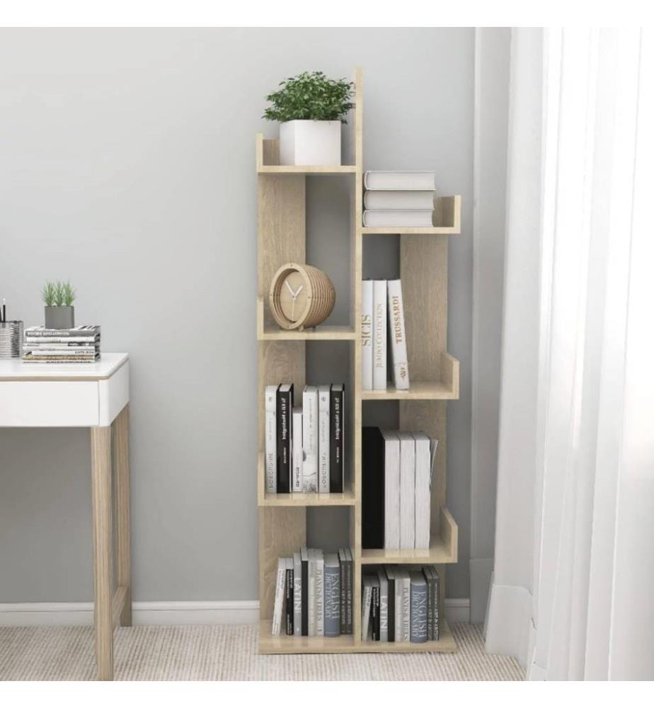 Bücherregal Sonoma-Eiche 48x25,5x140 cm Holzwerkstoff