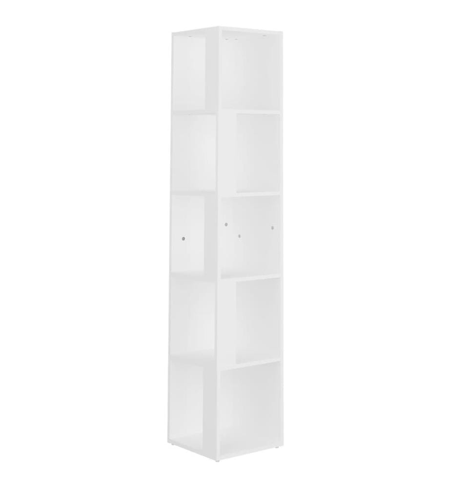 Eckregal Weiss 33x33x164,5 cm Holzwerkstoff