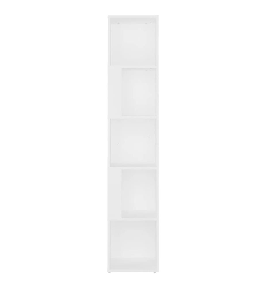 Eckregal Weiss 33x33x164,5 cm Holzwerkstoff