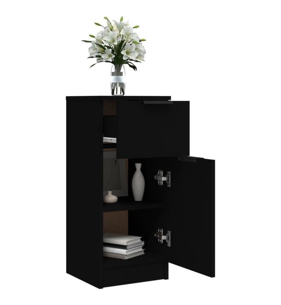 Sideboard Schwarz 30x30x70 cm Holzwerkstoff