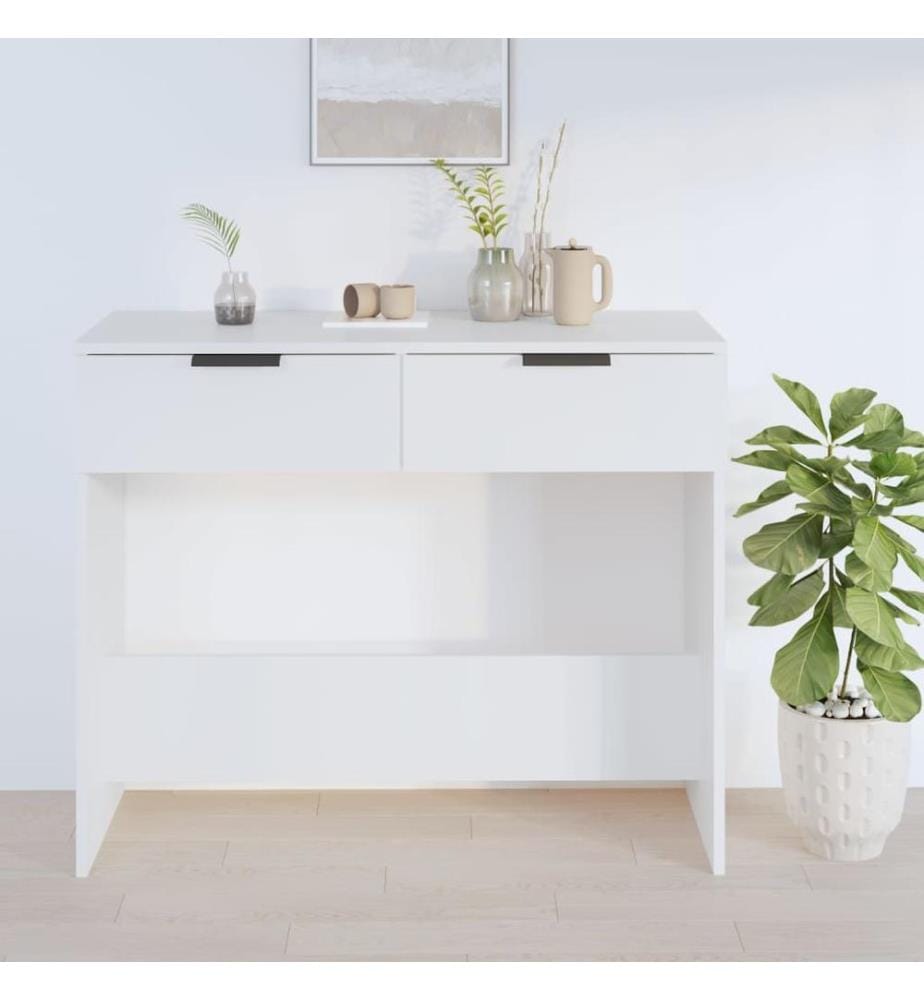 Konsolentisch Weiss 90x36x75 cm Holzwerkstoff