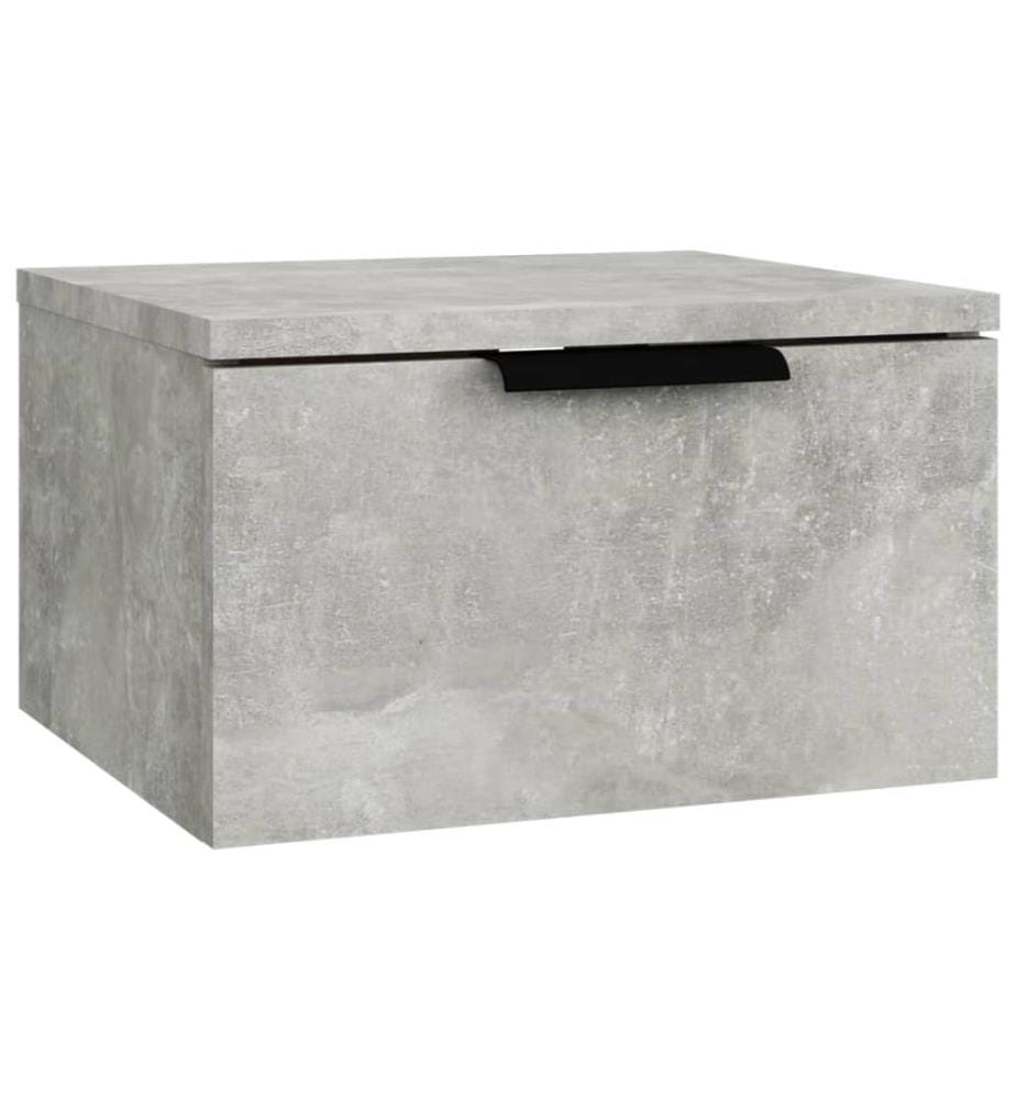 Wand-Nachttische 2 Stk. Betongrau 34x30x20 cm