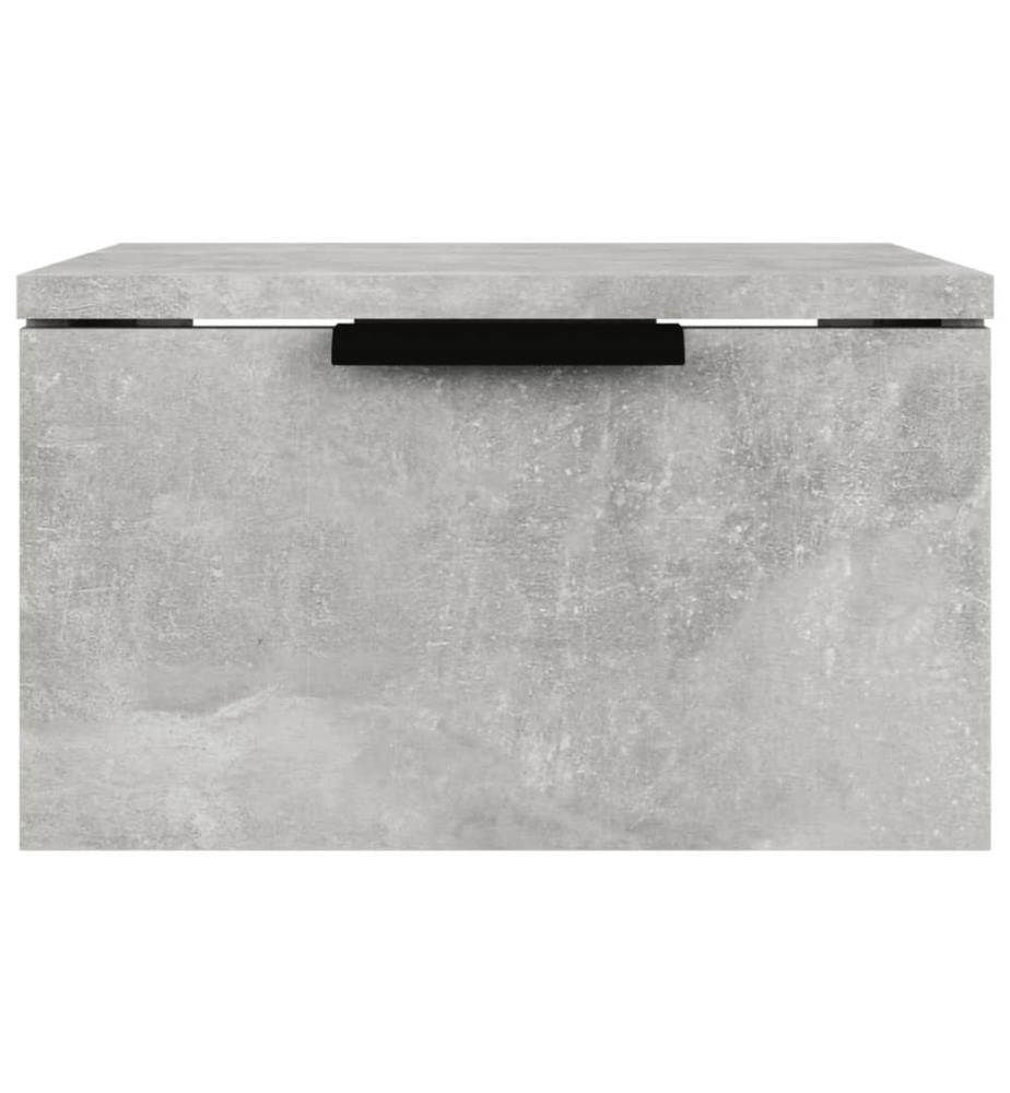 Wand-Nachttische 2 Stk. Betongrau 34x30x20 cm