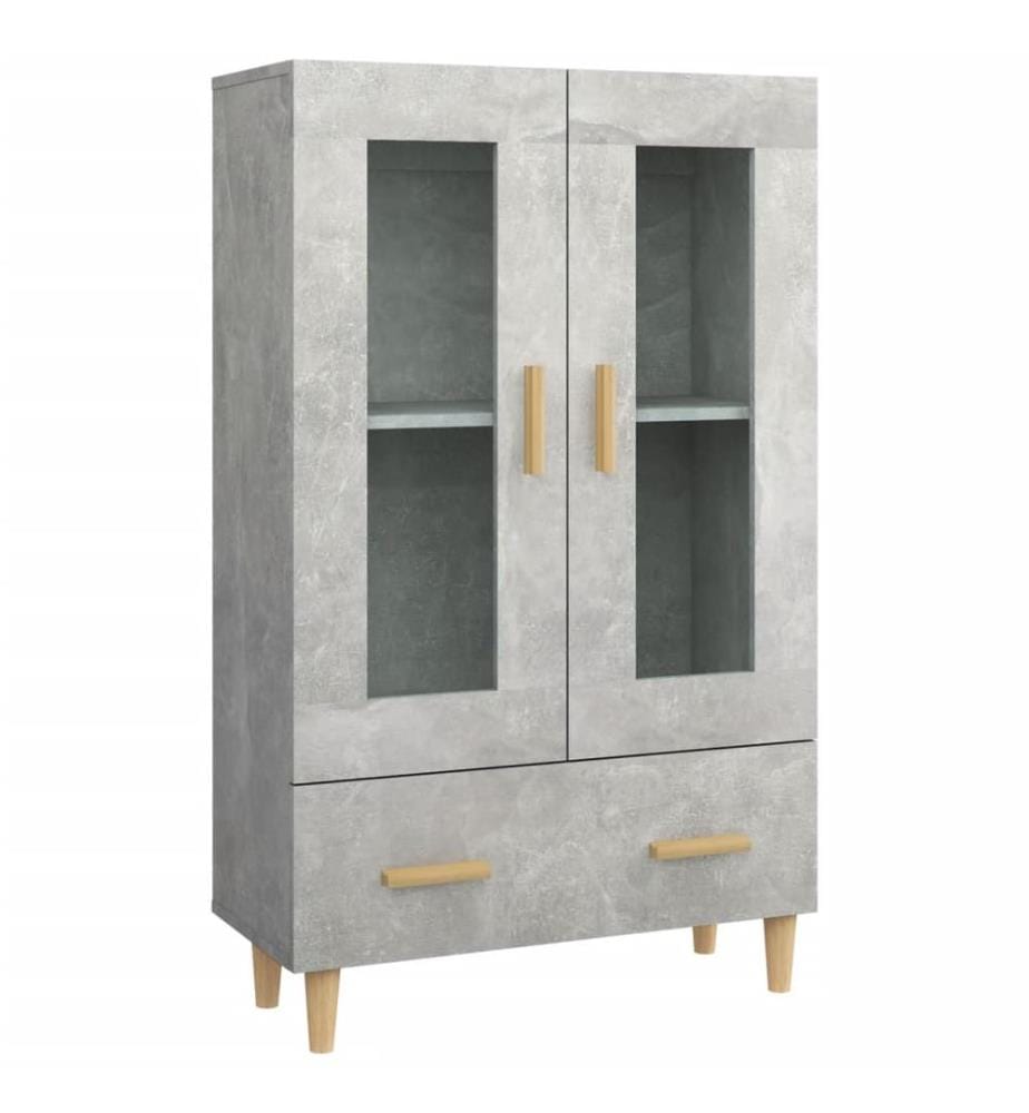 Buffet haut Gris béton 70x31x115 cm Bois d'ingénierie