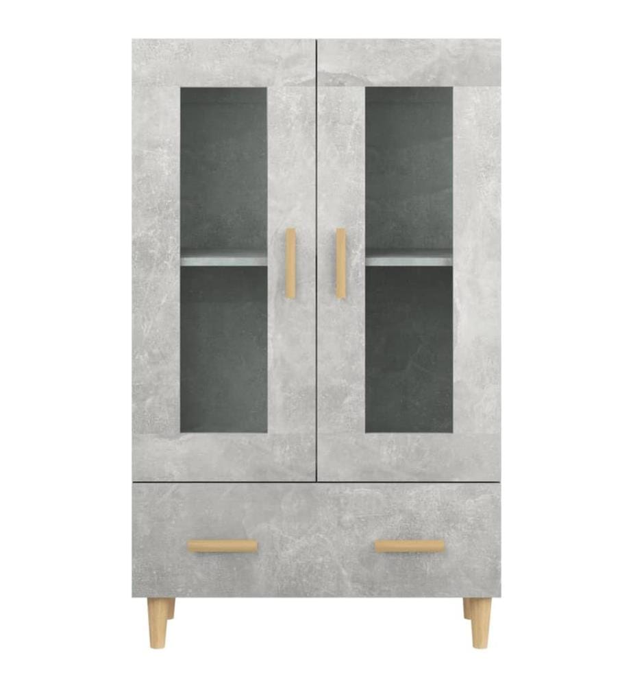 Buffet haut Gris béton 70x31x115 cm Bois d'ingénierie