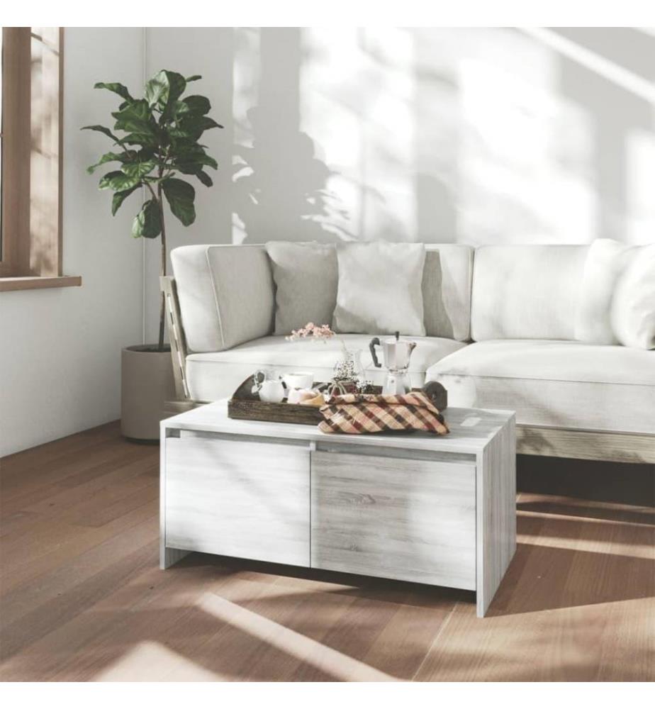 Couchtisch Grau Sonoma 90x50x41,5 cm Holzwerkstoff