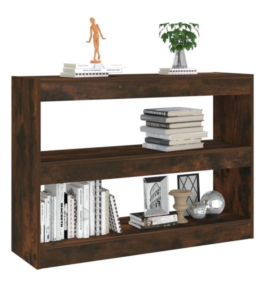 Bücherregal/Raumteiler Räuchereiche 100x30x72 cm