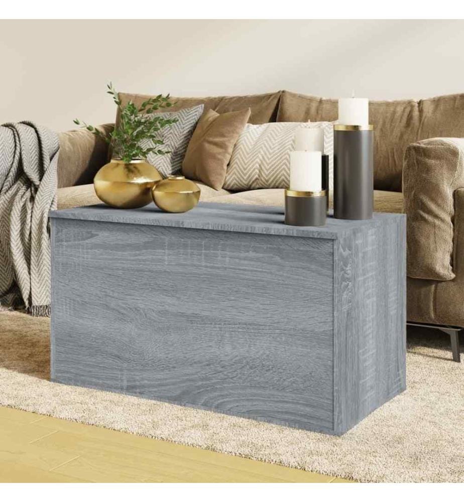 Aufbewahrungstruhe Grau Sonoma 84x42x46 cm Holzwerkstoff