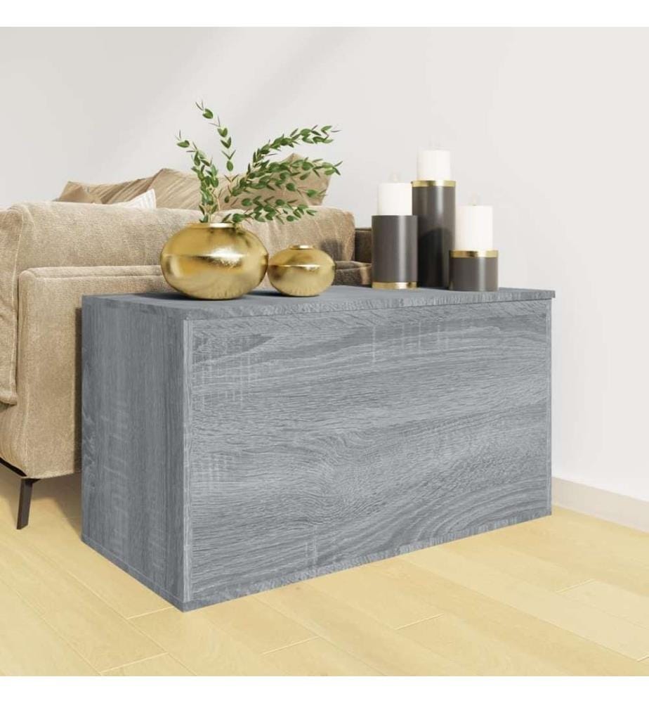 Aufbewahrungstruhe Grau Sonoma 84x42x46 cm Holzwerkstoff