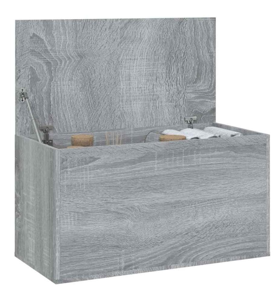 Aufbewahrungstruhe Grau Sonoma 84x42x46 cm Holzwerkstoff