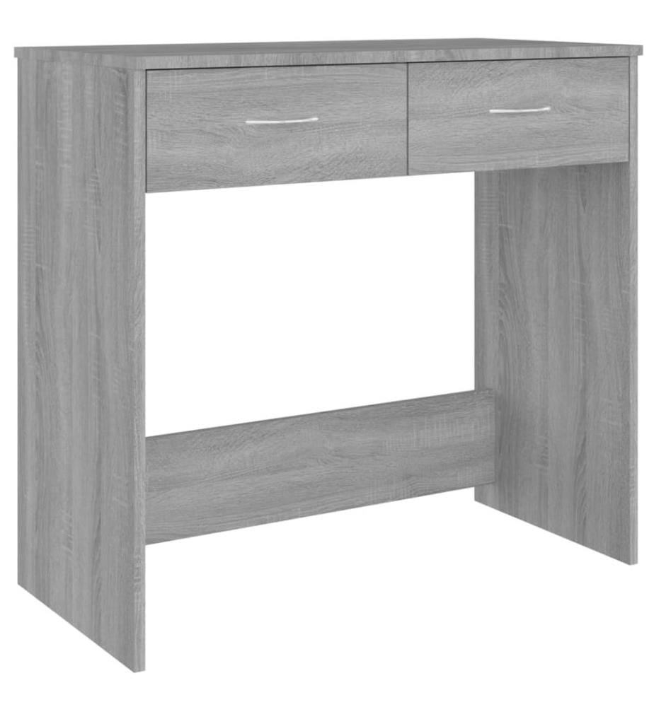 Bureau sonoma gris 80x40x75 cm bois d'ingénierie
