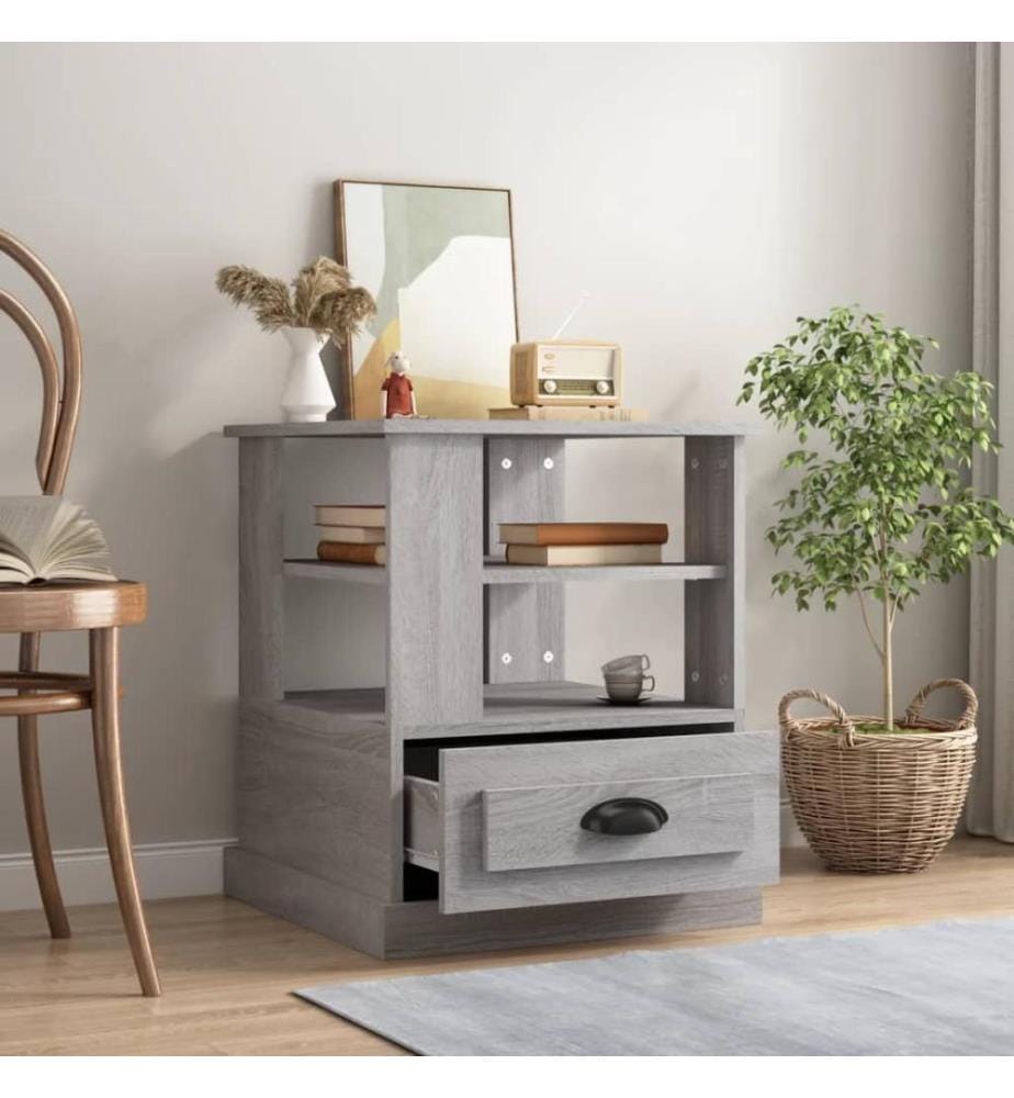 Beistelltisch Grau Sonoma 50x50x60 cm Holzwerkstoff