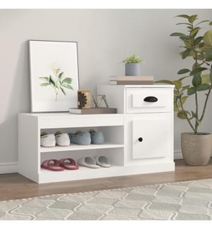 Schuhschrank Weiss 100x42x60 cm Holzwerkstoff