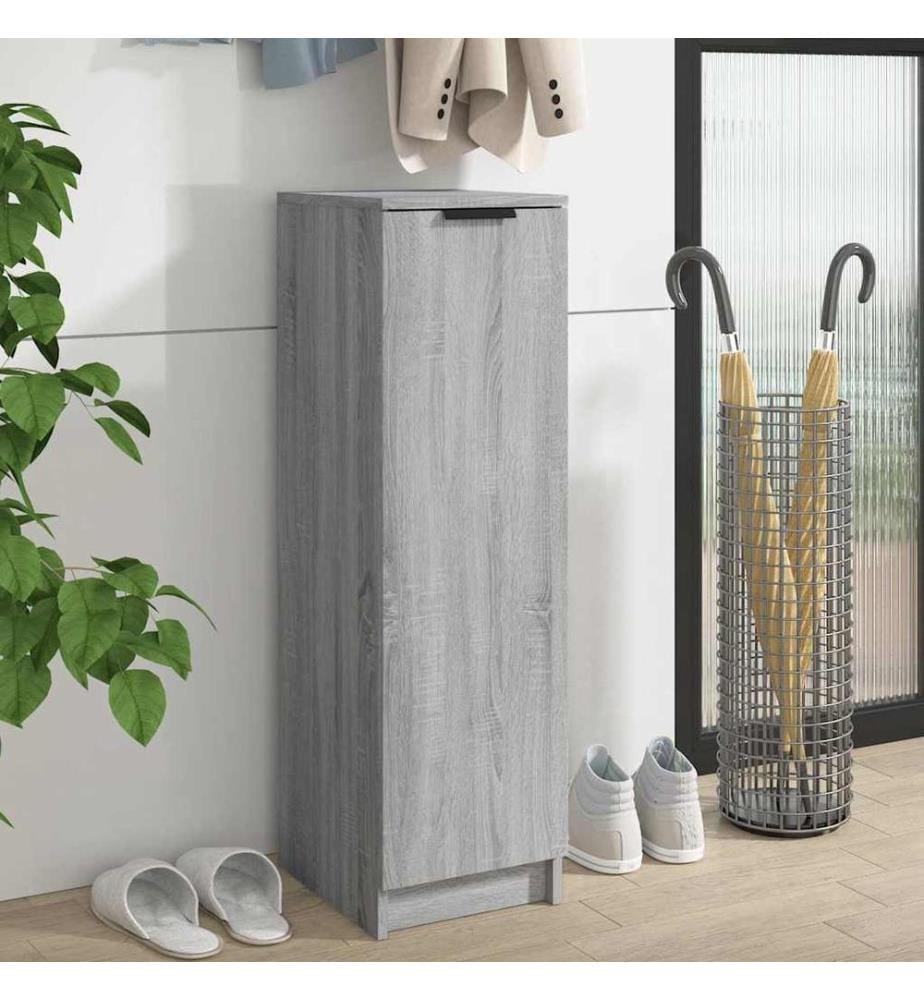 Schuhschrank Grau Sonoma 30x35x100 cm Holzwerkstoff