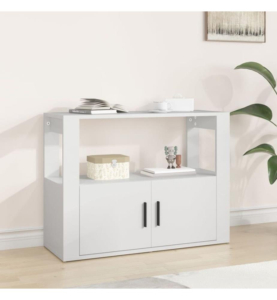 Sideboard Weiss 80x30x60 cm Holzwerkstoff