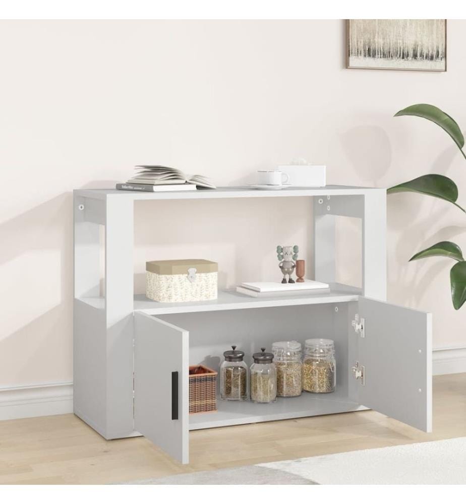 Sideboard Weiss 80x30x60 cm Holzwerkstoff