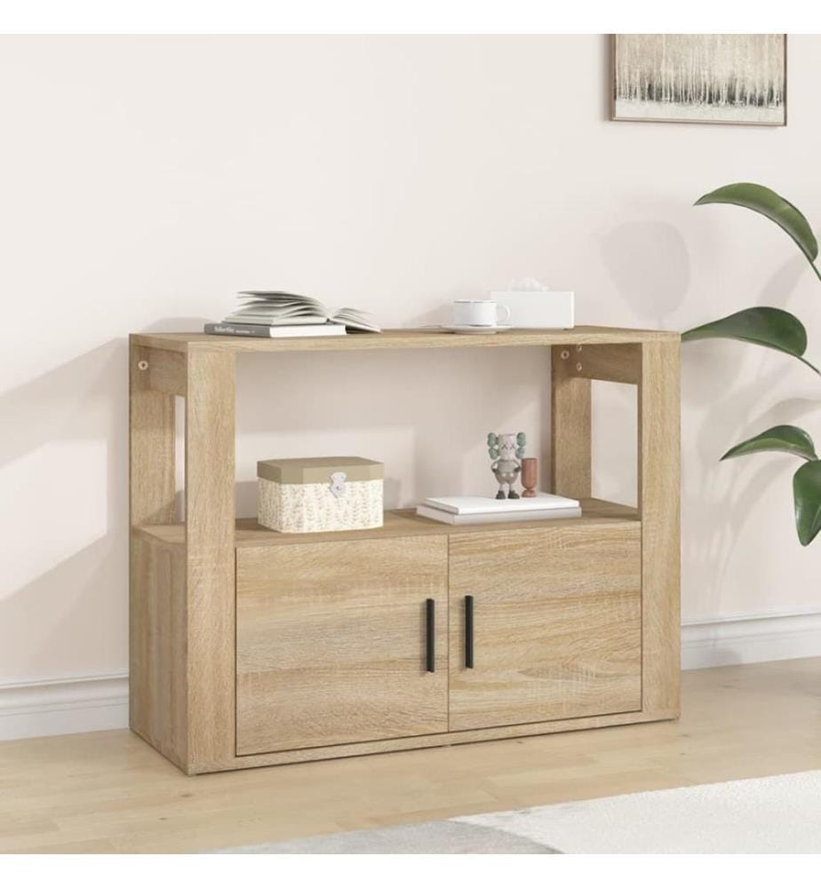 Sideboard Sonoma-Eiche 80x30x60 cm Holzwerkstoff