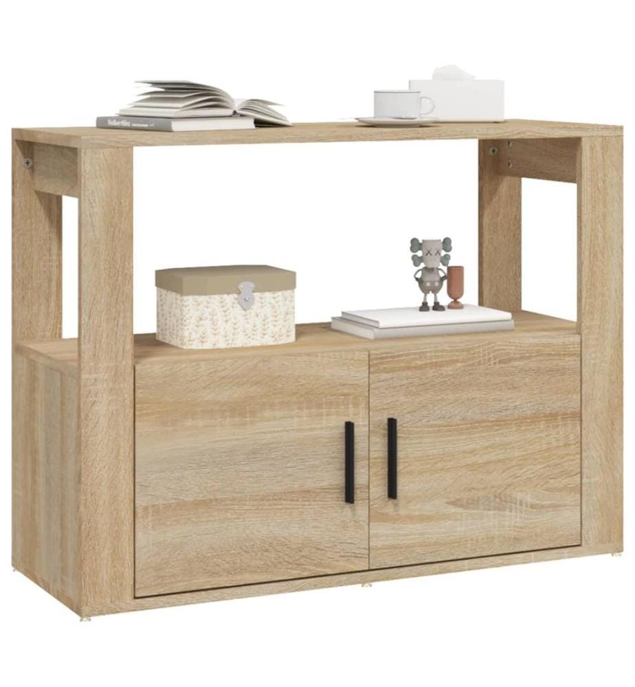 Sideboard Sonoma-Eiche 80x30x60 cm Holzwerkstoff