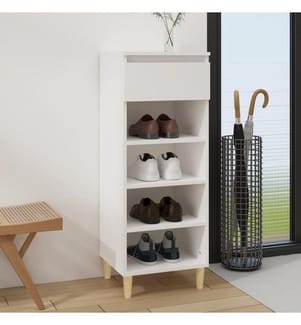 Schuhschrank Weiss 40x36x105 cm Holzwerkstoff