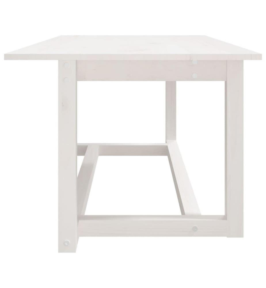 Couchtisch Weiss 110x55x45 cm Massivholz Kiefer