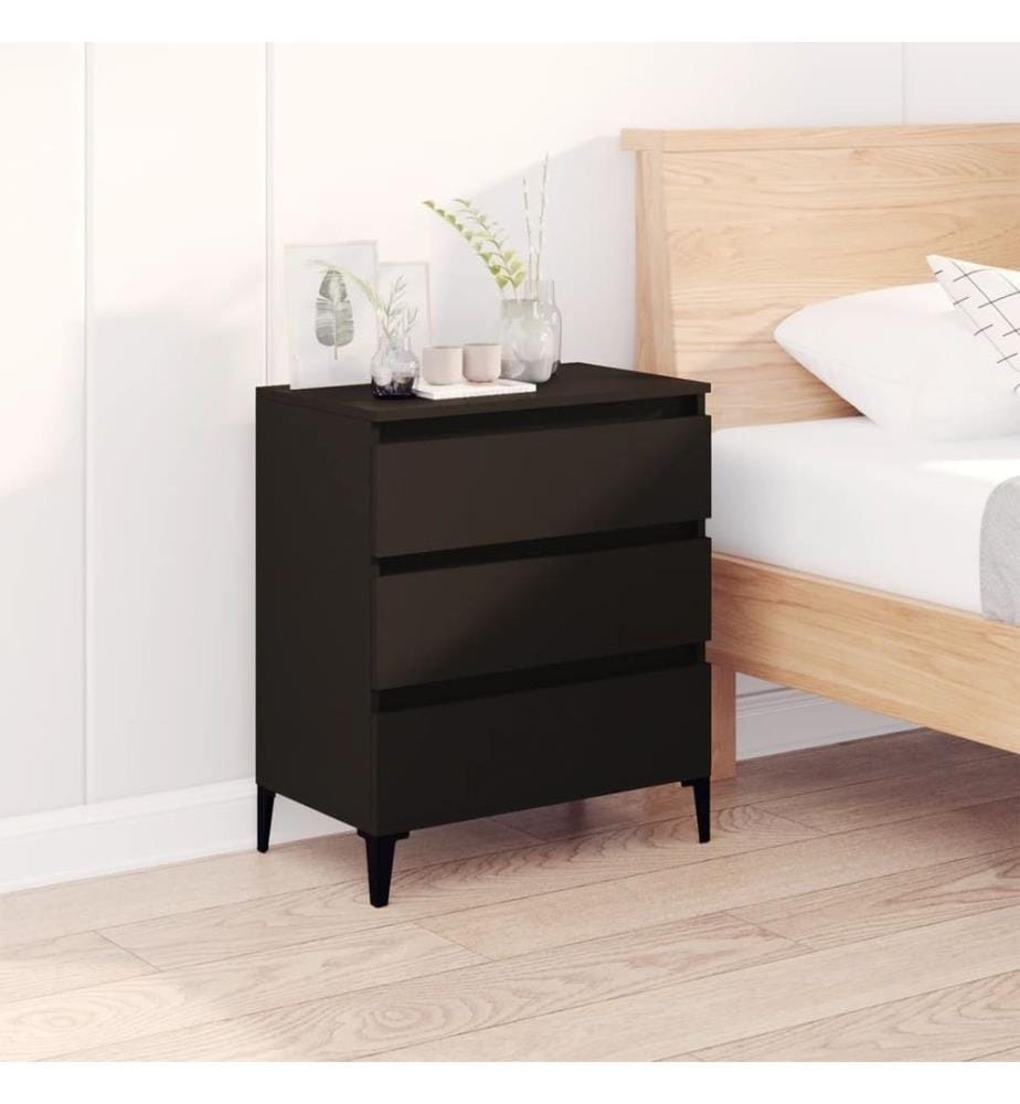 Sideboard Schwarz 60x35x70 cm Holzwerkstoff