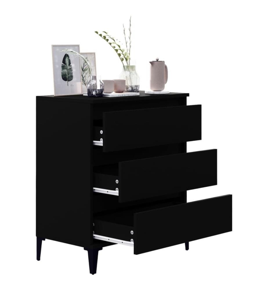 Sideboard Schwarz 60x35x70 cm Holzwerkstoff
