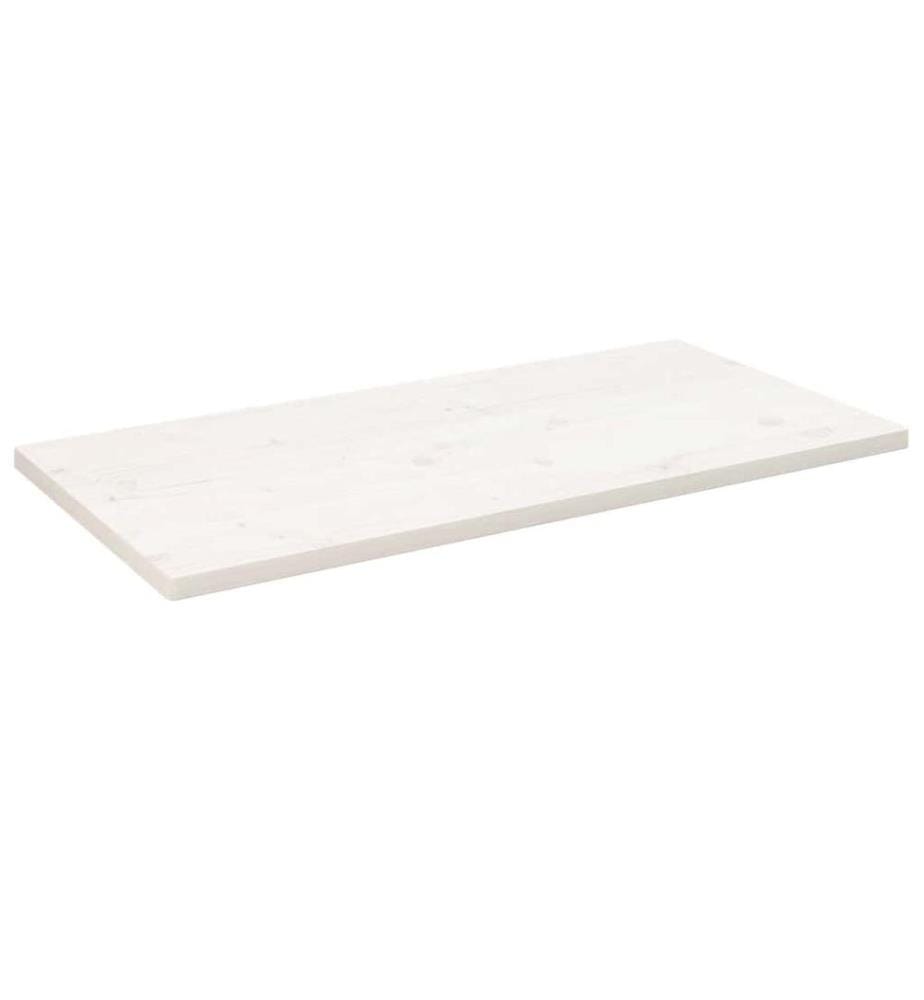 Tischplatte Weiss 100x50x2,5 cm Massivholz Kiefer Rechteckig