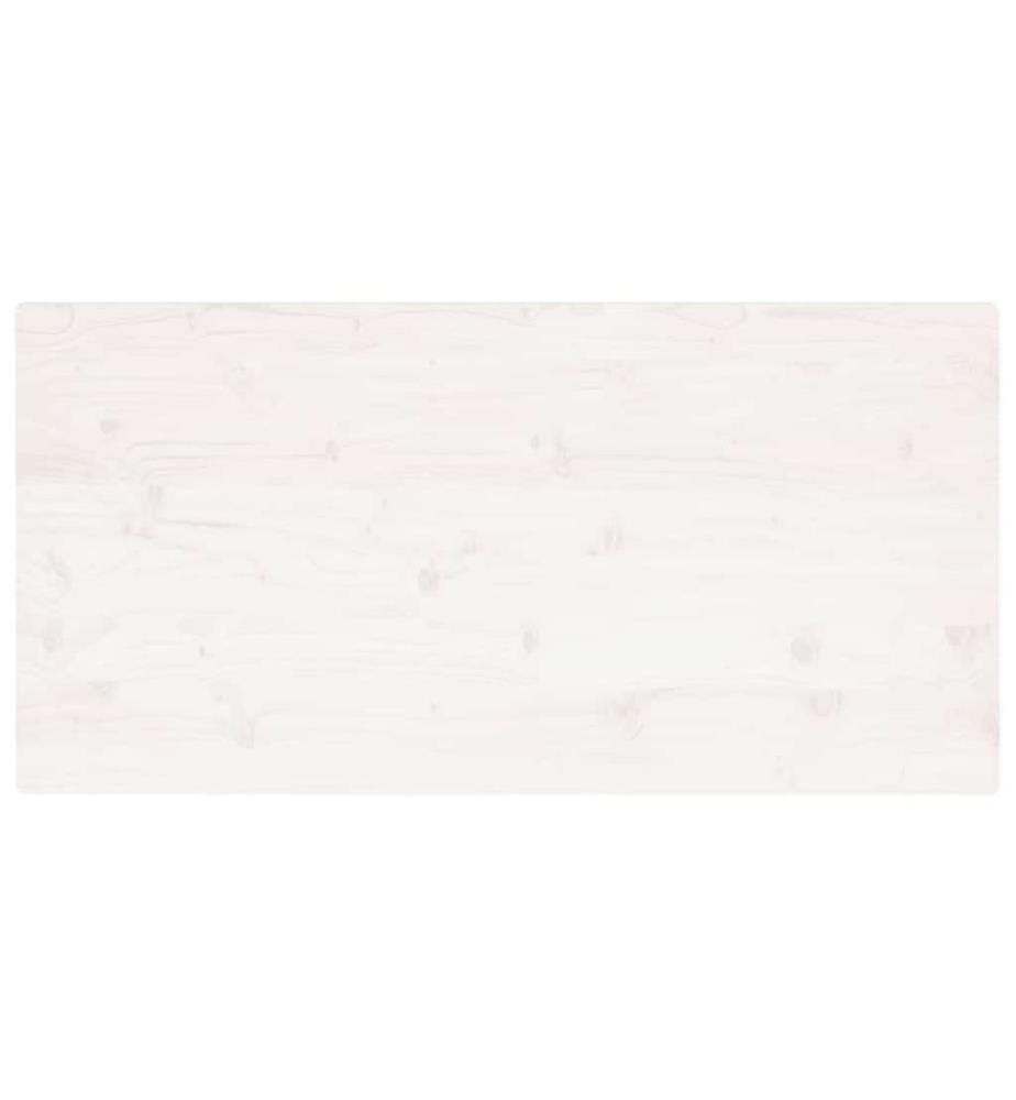 Tischplatte Weiss 100x50x2,5 cm Massivholz Kiefer Rechteckig