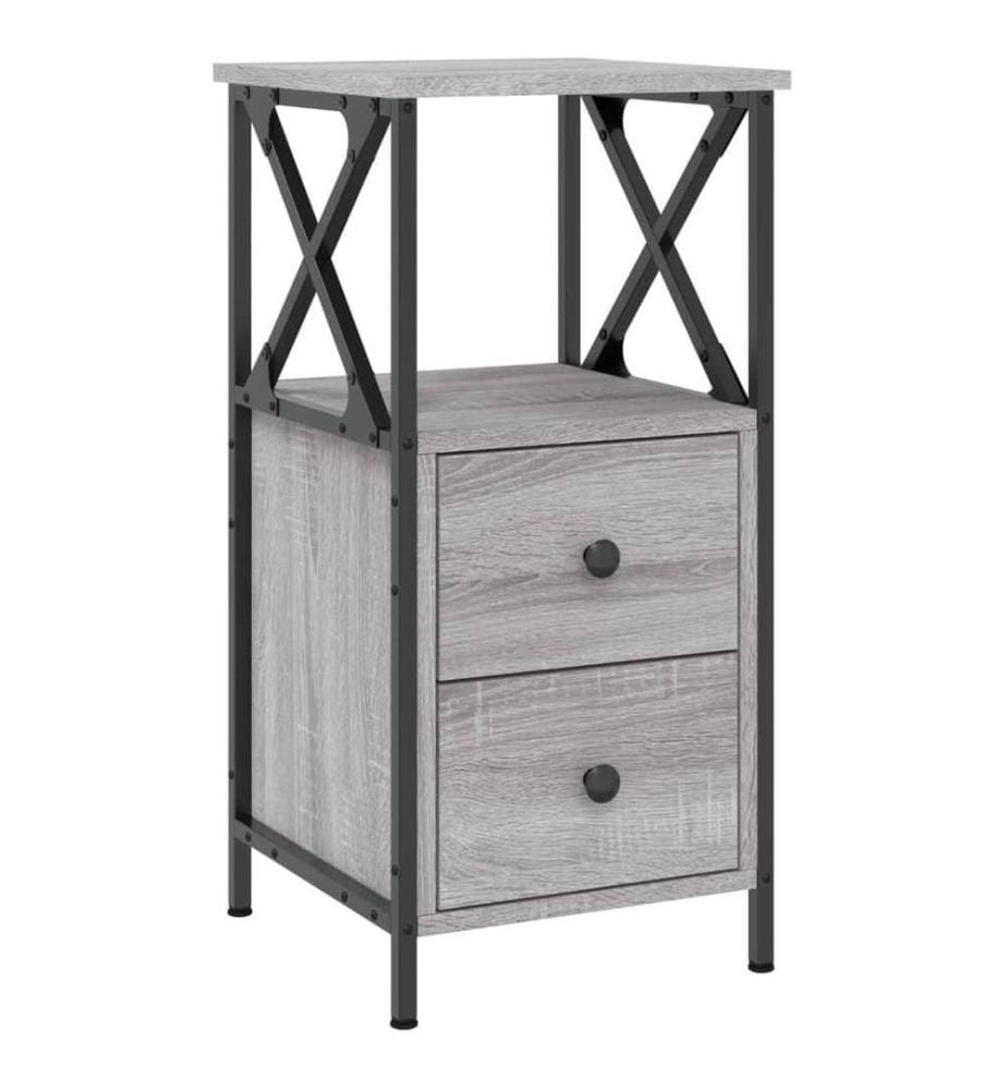 Nachttisch Grau Sonoma-Eiche 34x35,5x70 cm Holzwerkstoff