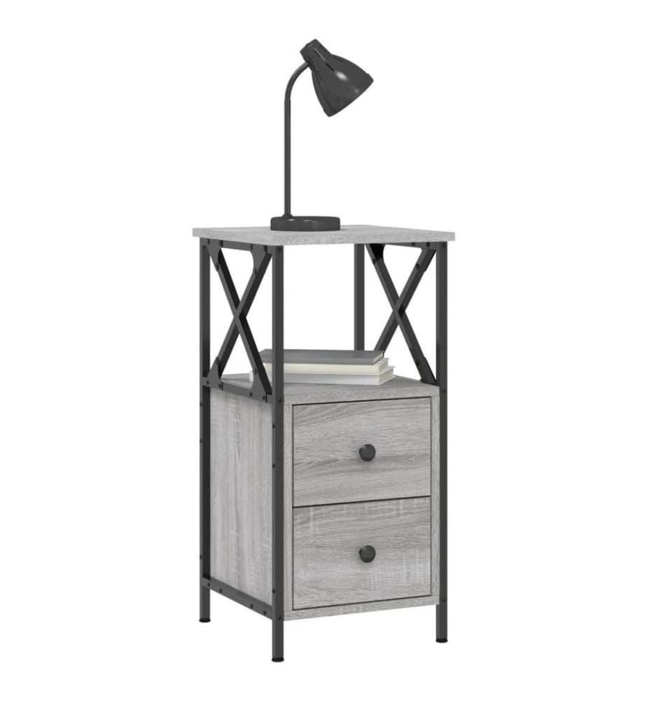 Nachttisch Grau Sonoma-Eiche 34x35,5x70 cm Holzwerkstoff