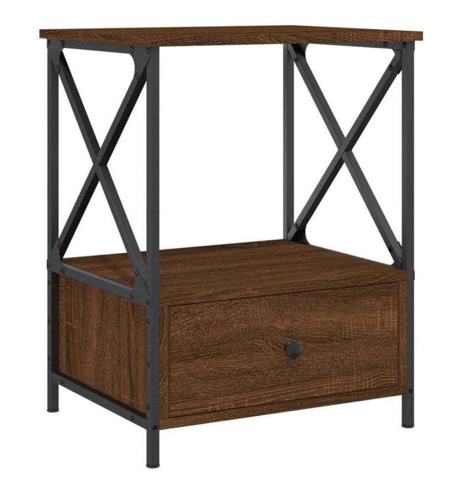 Nachttisch Braun Eichen-Optik 50x41x65 cm Holzwerkstoff