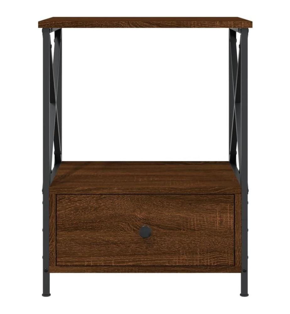 Nachttisch Braun Eichen-Optik 50x41x65 cm Holzwerkstoff